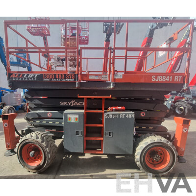 06/2017, 41ft Skyjack SJ8841 RT Diesel Scissor Lift - 12.5m FSV
