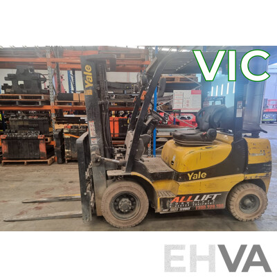 2007 YALE GLP25RK 2.5 Tonne LPG Forklift 4.5 FSV
