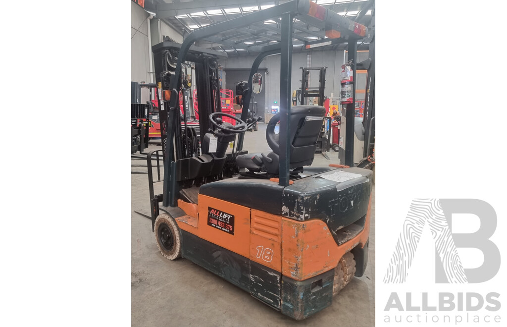 2008, Toyota 7FBE-18 Electric Forklift