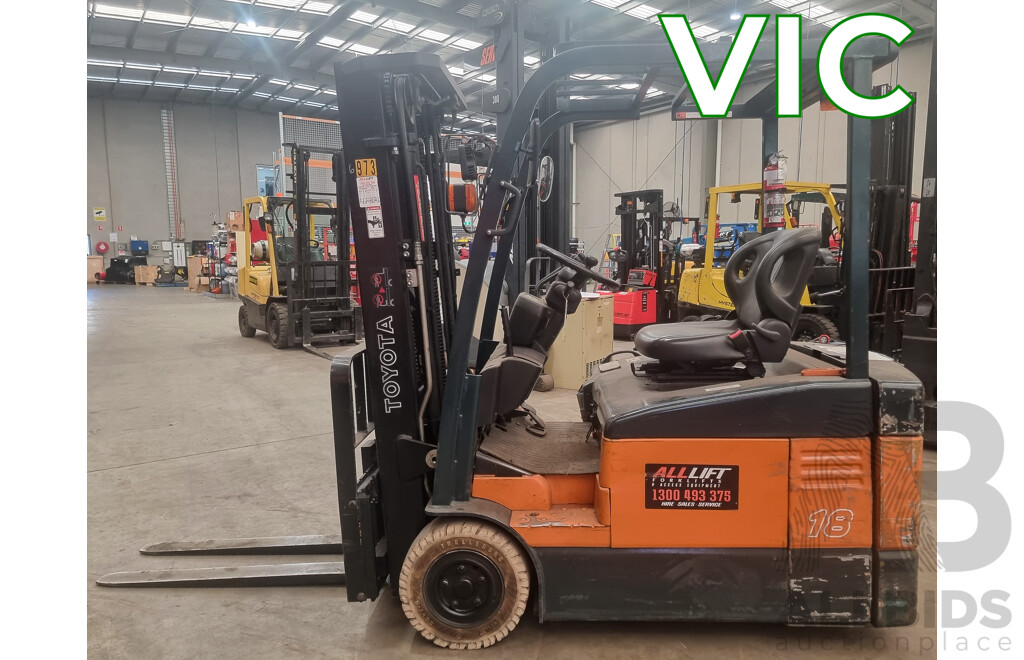 2008, Toyota 7FBE-18 Electric Forklift
