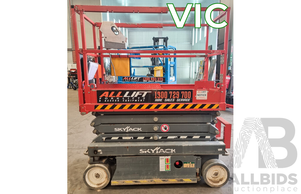 2018, Skyjack SJ3219 19ft Electric Scissor Lift 5.8M FSV