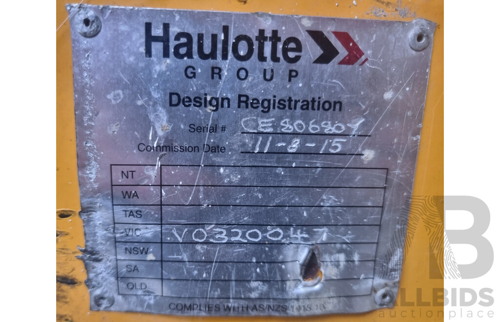 08/2015, 20ft Haulotte 8 Electric Scissor Lift - 6.27m FSV