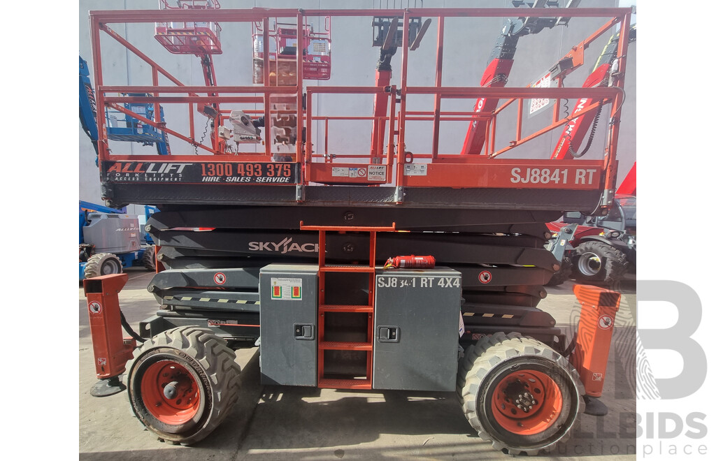 06/2017, 41ft Skyjack SJ8841 RT Diesel Scissor Lift - 12.5m FSV