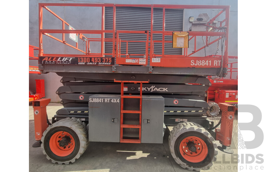 06/2017, 41ft Skyjack SJ8841 RT Diesel Scissor Lift - 12.5m FSV