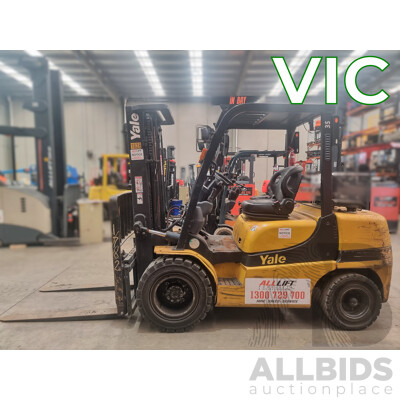 2006, 3.5 Tonne Yale GLP35TK LPG Forklift 4.5 FSV