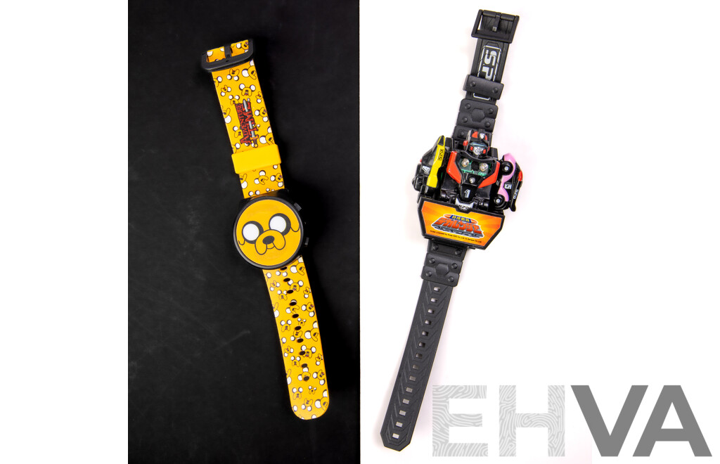 Novelty Watches (2) Adventure Time & SPD Transformers Style Watch with Remoking Smart Robot