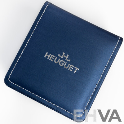 Heuguet Gridmaster WR30 Watch, Silver/White, 44mm, HEU602 - NEW
