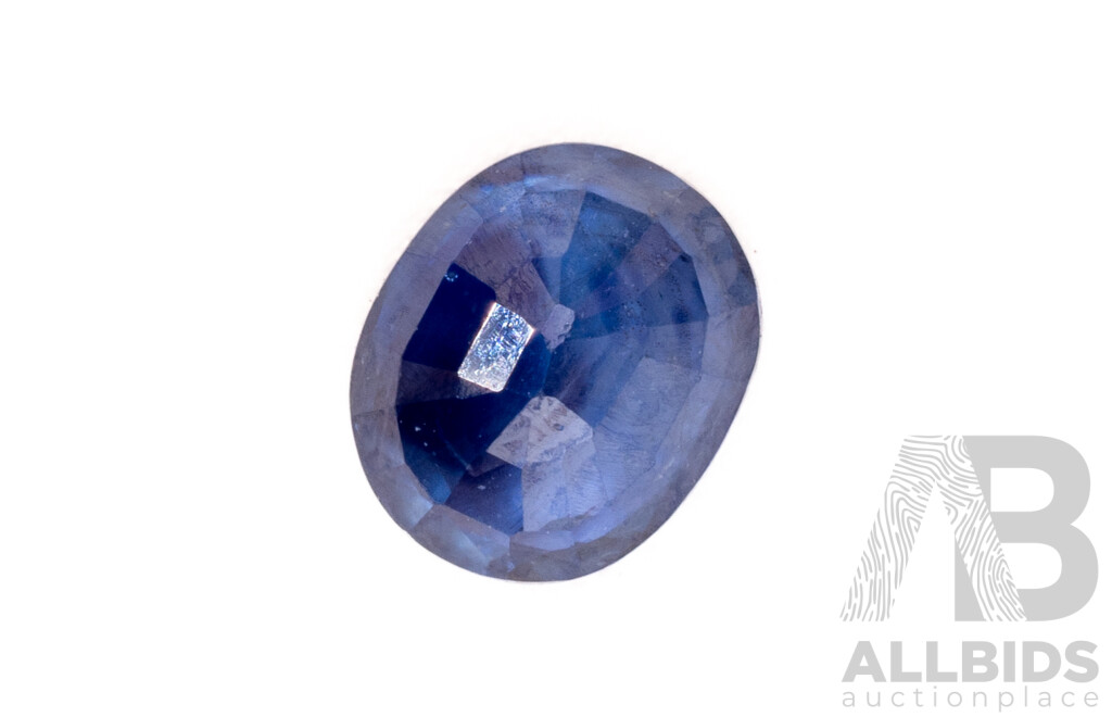 Blue Sapphire, Unset Natural Oval Cut Gemstone, 1.04ct