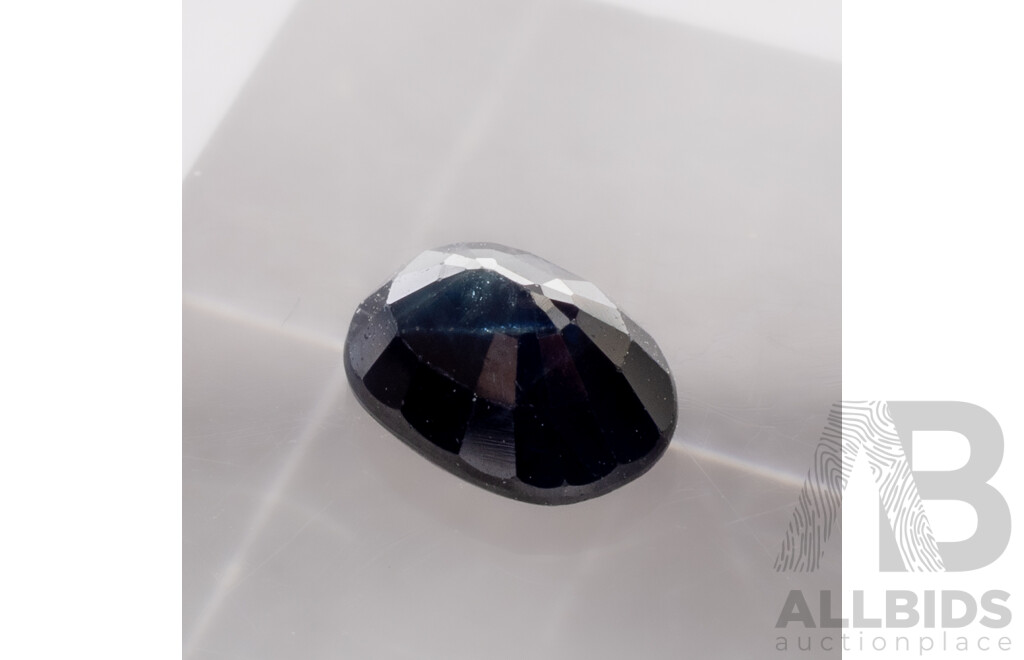 Sapphire, Natural Dark Blue Oval Cut, 1.20ct