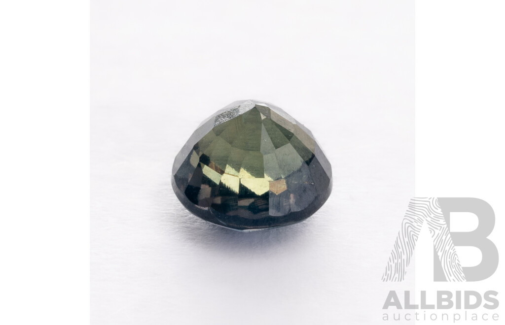 Sapphire, Natural Dark Blue Round Cut Gemstone, 0.80ct