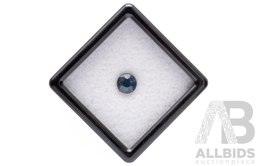 Sapphire, Natural Dark Blue Round Cut Gemstone, 0.80ct