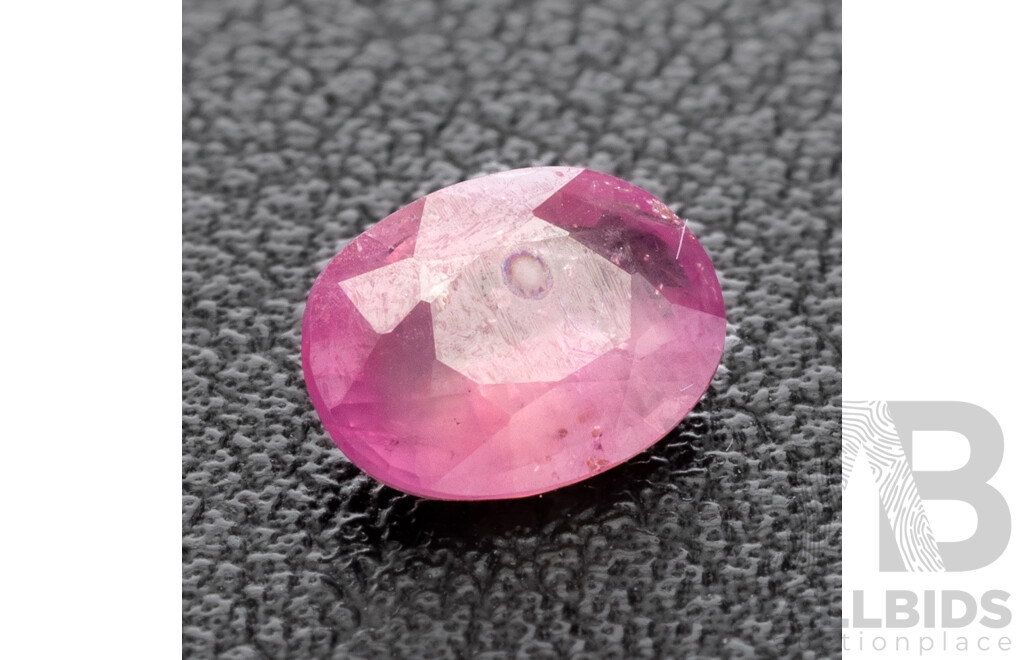 Pink Sapphire, Natural Oval Cut Gemstone, 1.20ct