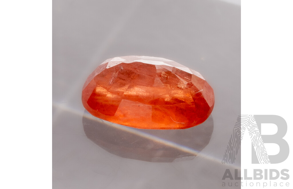 Orange Sapphire, Natural Oval Cut Gemstone, 1.05ct