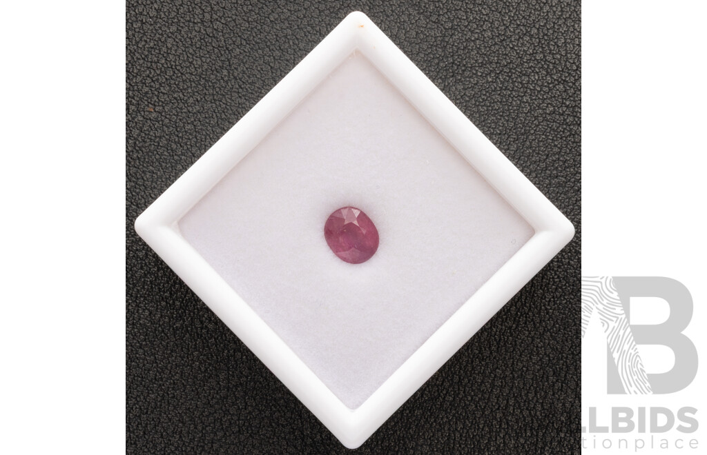 Purplish-Pink Sapphire, Natural Oval Cut Gemstone, 1.80ct