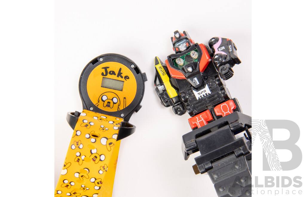 Novelty Watches (2) Adventure Time & SPD Transformers Style Watch with Remoking Smart Robot