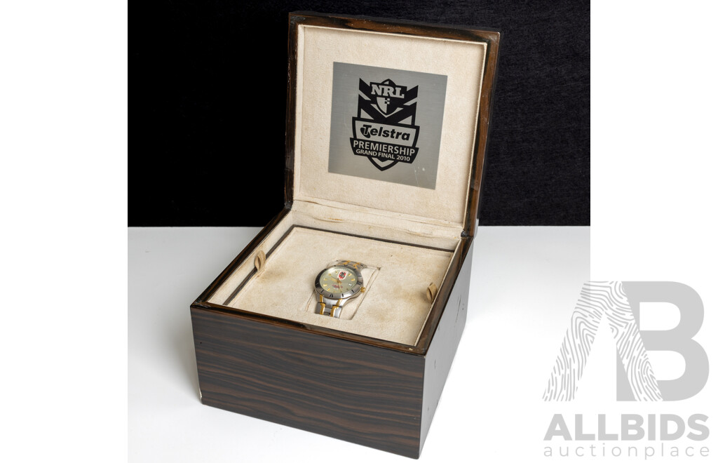 NRL Telstra Premiership 2010 St George Illawarra Premiers Limited Edition 395/500 Collector's Watch with Presentation Box