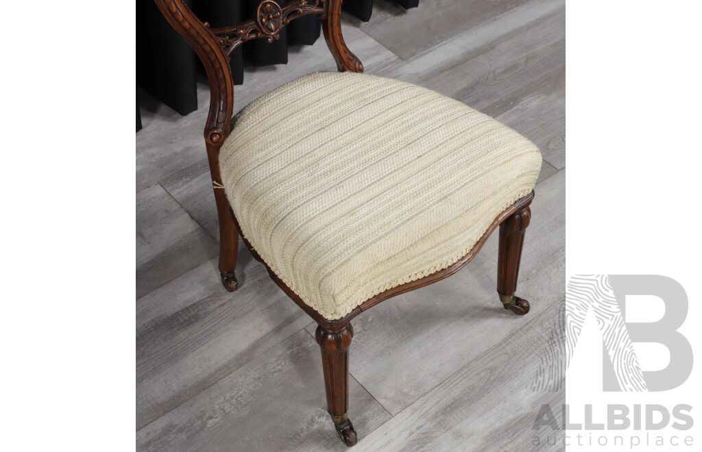 Set of Four Mahogany Balloon Back Parlour Chairs