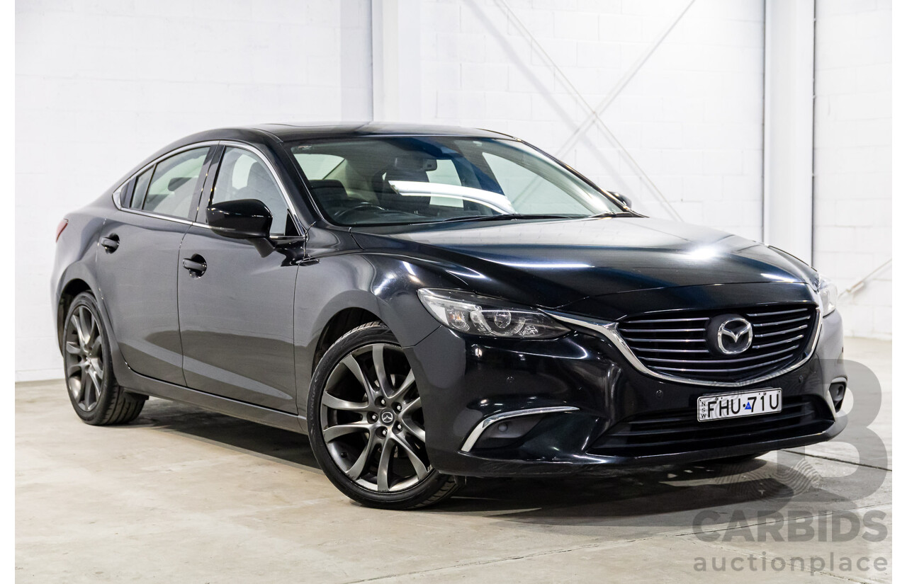 11/2016 Mazda Mazda6 GT (FWD) 6C MY17 (GL) 4d Sedan Jet Black Metallic Turbo Diesel 2.2L