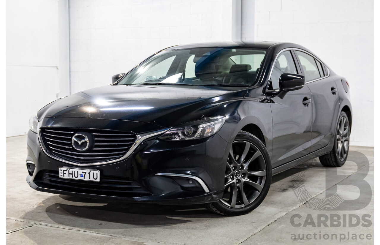 11/2016 Mazda Mazda6 GT (FWD) 6C MY17 (GL) 4d Sedan Jet Black Metallic Turbo Diesel 2.2L