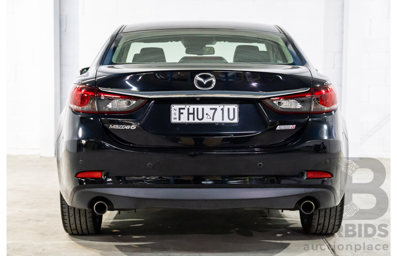 11/2016 Mazda Mazda6 GT (FWD) 6C MY17 (GL) 4d Sedan Jet Black Metallic Turbo Diesel 2.2L