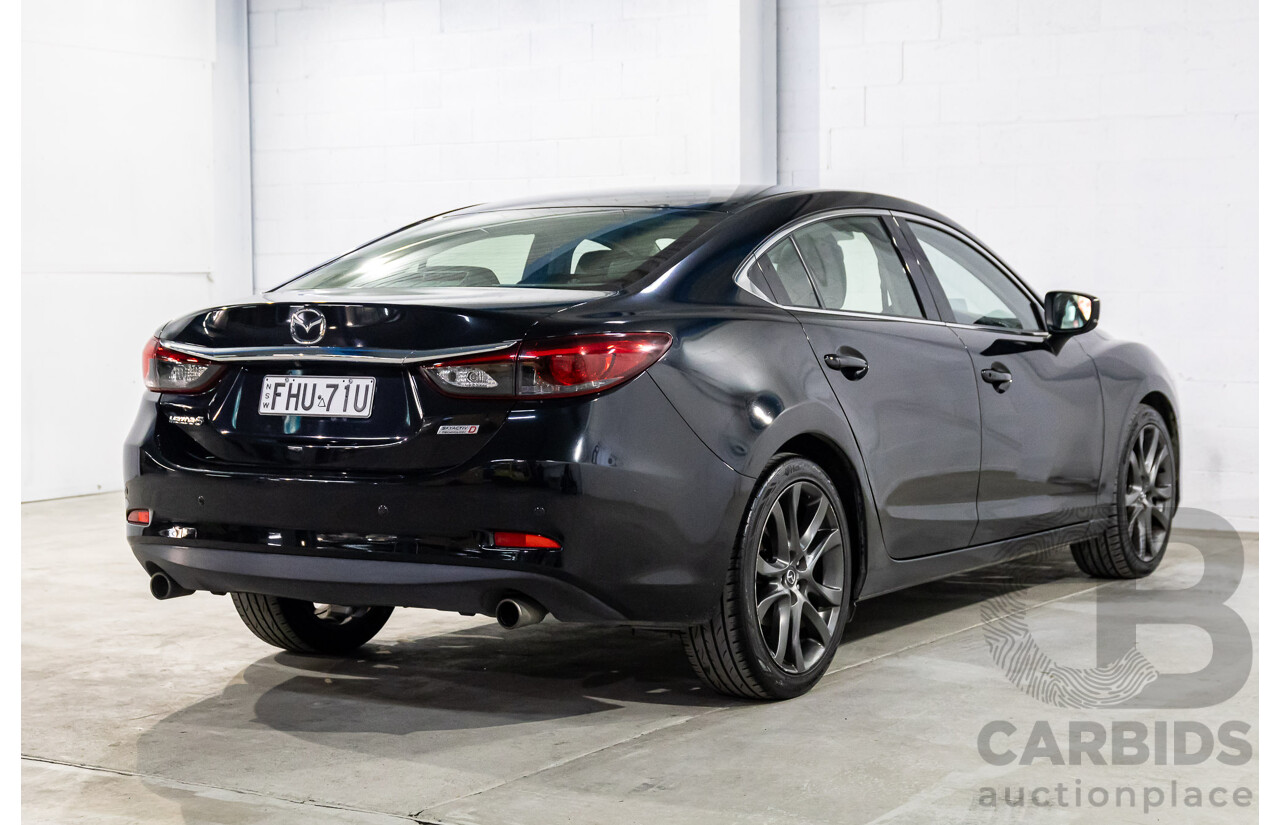 11/2016 Mazda Mazda6 GT (FWD) 6C MY17 (GL) 4d Sedan Jet Black Metallic Turbo Diesel 2.2L