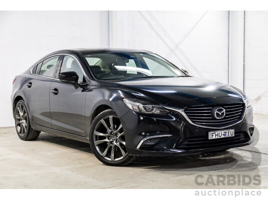 11/2016 Mazda Mazda6 GT (FWD) 6C MY17 (GL) 4d Sedan Jet Black Metallic Turbo Diesel 2.2L