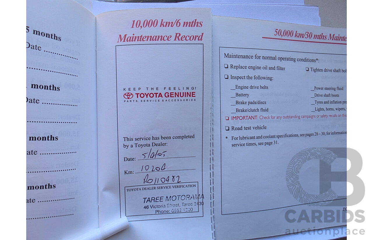 8/2004 Toyota Rav4 CV (4x4) ACA23R 4d Wagon White 2.4L