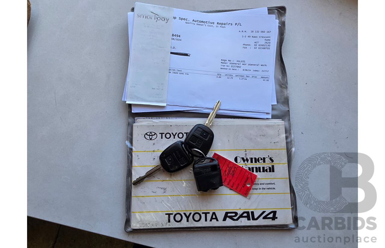 8/2004 Toyota Rav4 CV (4x4) ACA23R 4d Wagon White 2.4L