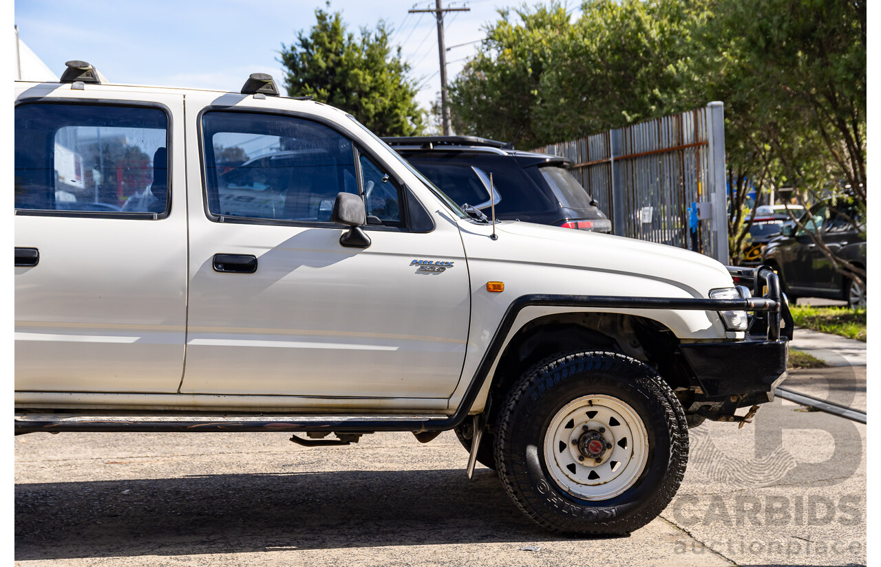 5/2003 Toyota Hilux (4x4) LN167R Dual Cab P/Up Vanilla White Diesel 3.0L