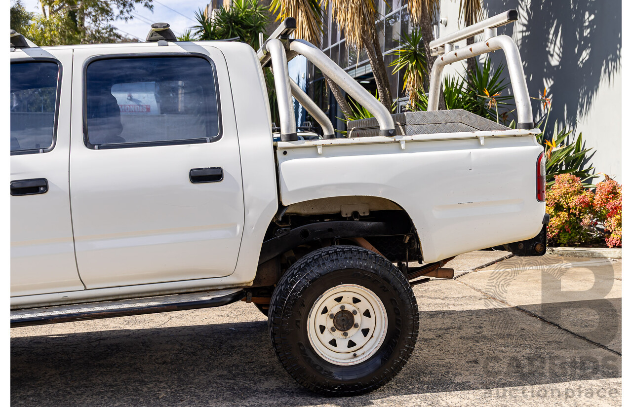 5/2003 Toyota Hilux (4x4) LN167R Dual Cab P/Up Vanilla White Diesel 3.0L
