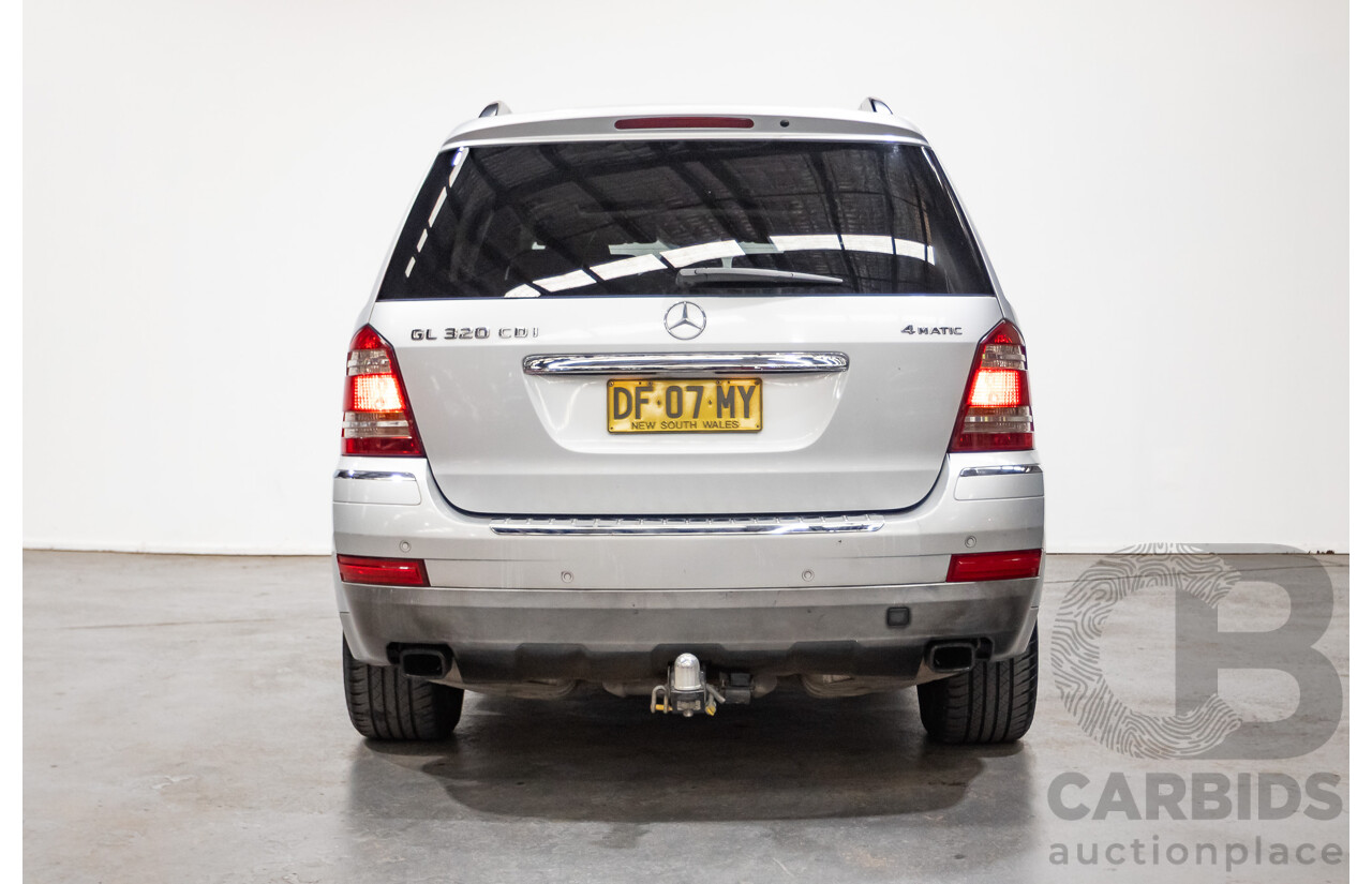 7/2009 Mercedes Benz GL320 CDI 164 4d Wagon Cubanite Silver Metallic Turbo Diesel V6 3.0L - 7 Seater