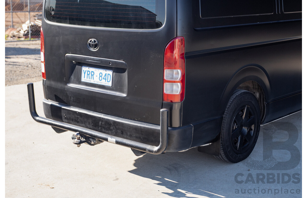 11/2009 Toyota Hiace LWB KDH201R MY07 Upgrade 4d Van Black / Beige Turbo Diesel 3.0L