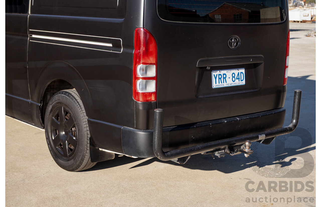 11/2009 Toyota Hiace LWB KDH201R MY07 Upgrade 4d Van Black / Beige Turbo Diesel 3.0L
