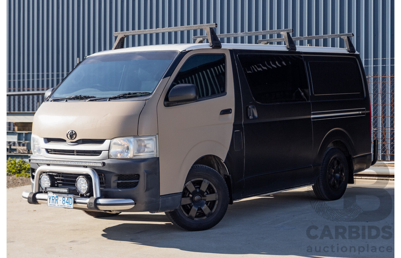 11/2009 Toyota Hiace LWB KDH201R MY07 Upgrade 4d Van Black / Beige Turbo Diesel 3.0L