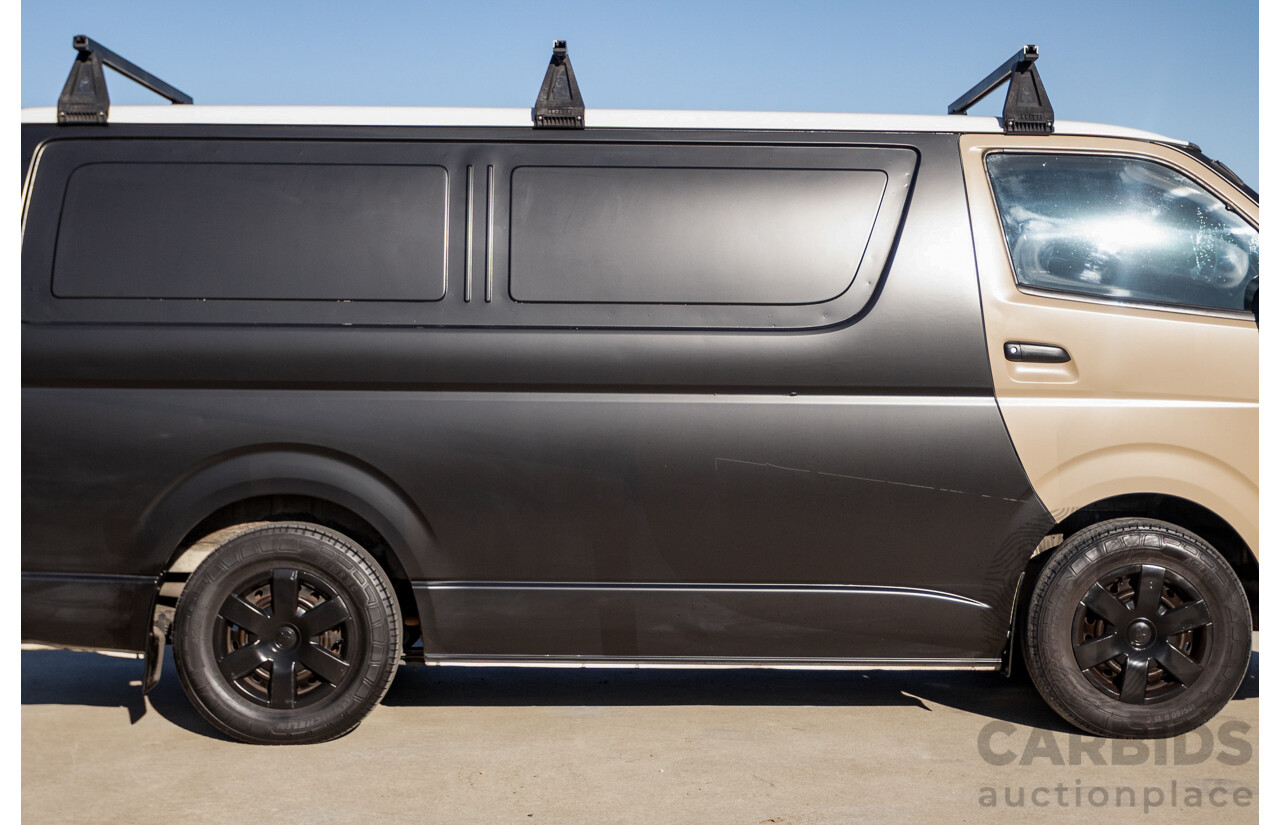 11/2009 Toyota Hiace LWB KDH201R MY07 Upgrade 4d Van Black / Beige Turbo Diesel 3.0L