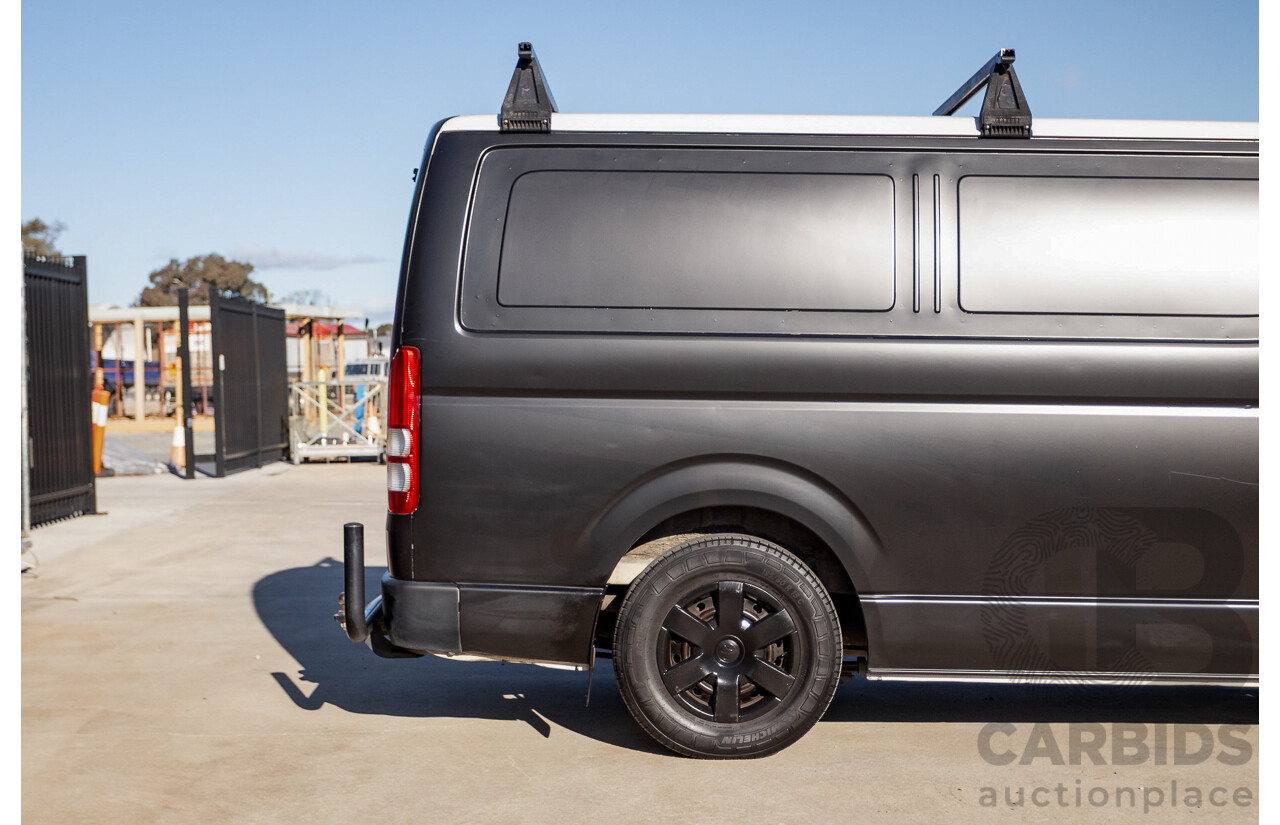 11/2009 Toyota Hiace LWB KDH201R MY07 Upgrade 4d Van Black / Beige Turbo Diesel 3.0L