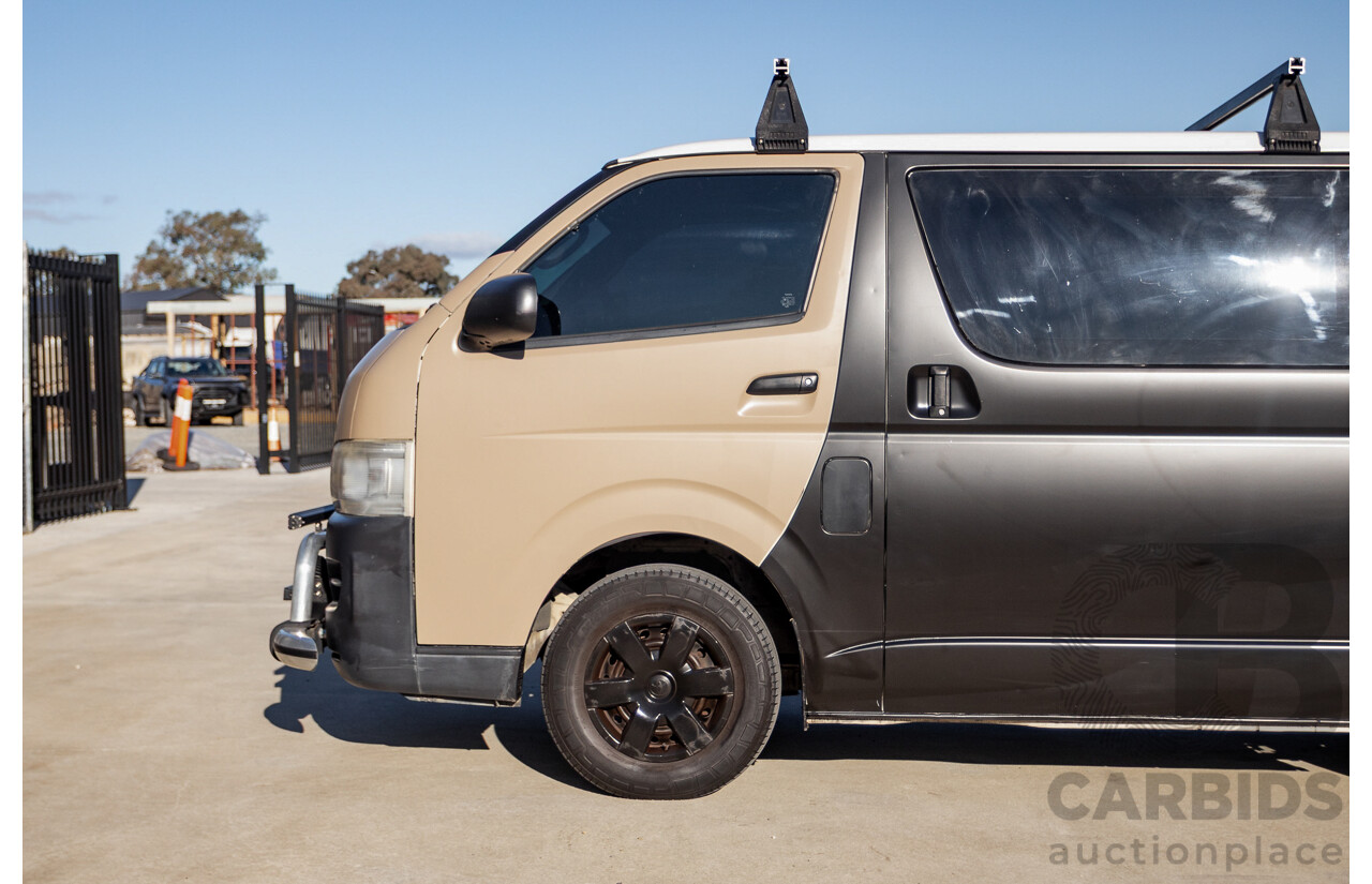 11/2009 Toyota Hiace LWB KDH201R MY07 Upgrade 4d Van Black / Beige Turbo Diesel 3.0L