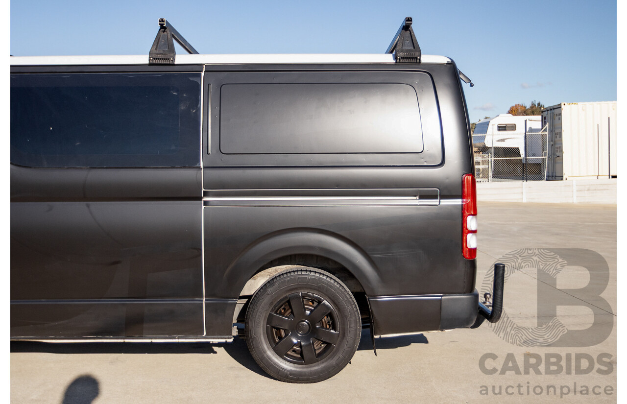11/2009 Toyota Hiace LWB KDH201R MY07 Upgrade 4d Van Black / Beige Turbo Diesel 3.0L