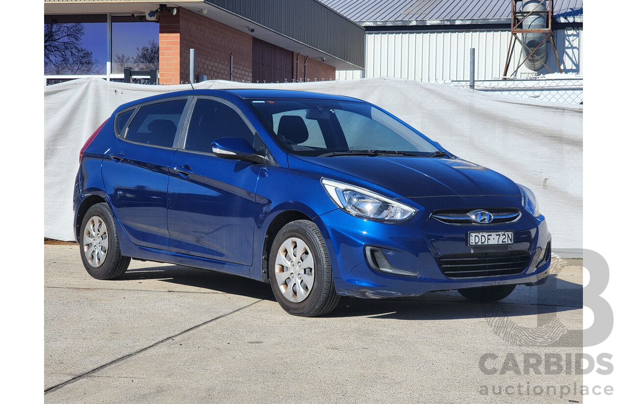 2/2016 Hyundai Accent Active RB3 MY16 5d Hatchback Blue 1.4L