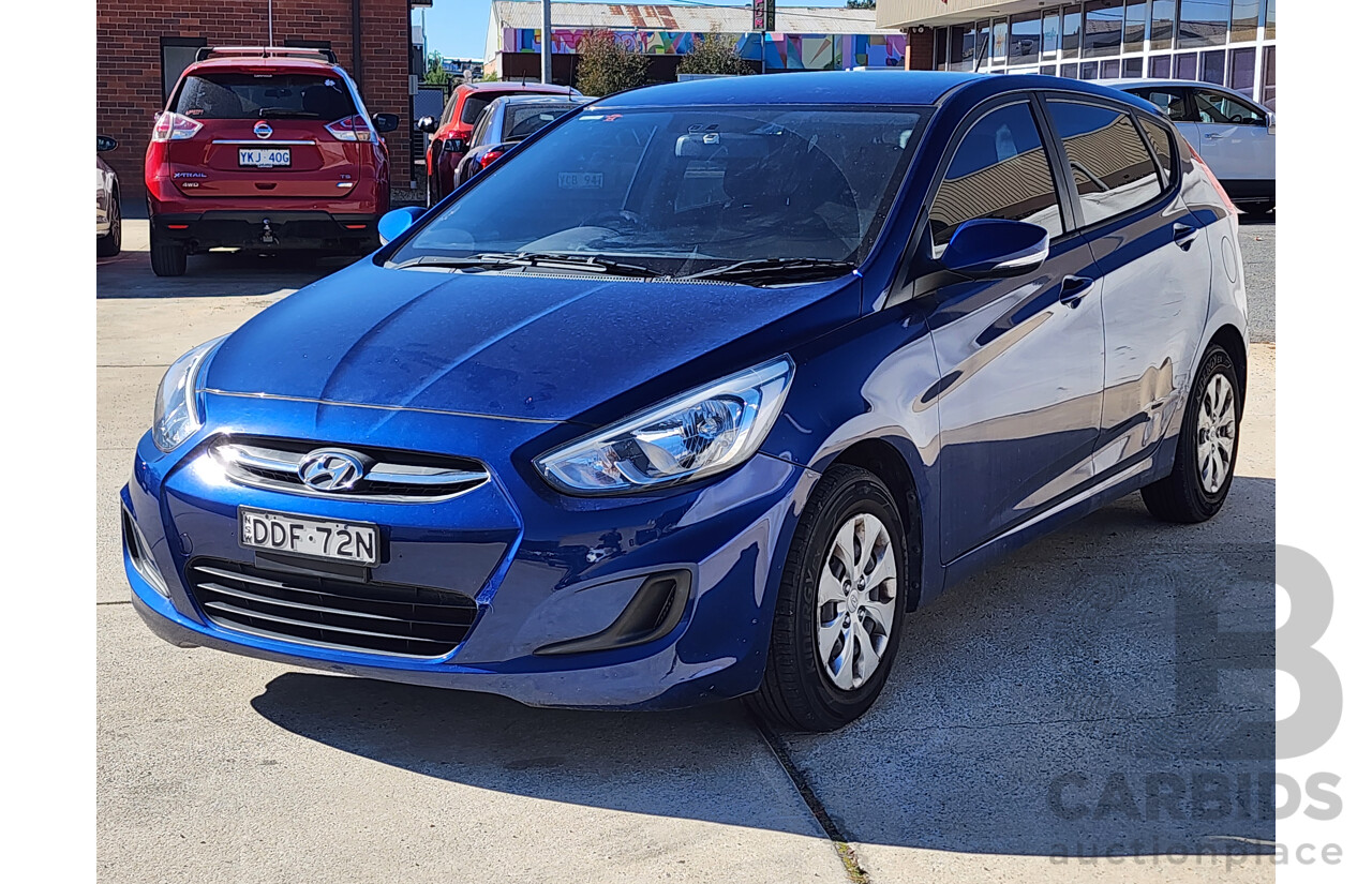 2/2016 Hyundai Accent Active RB3 MY16 5d Hatchback Blue 1.4L