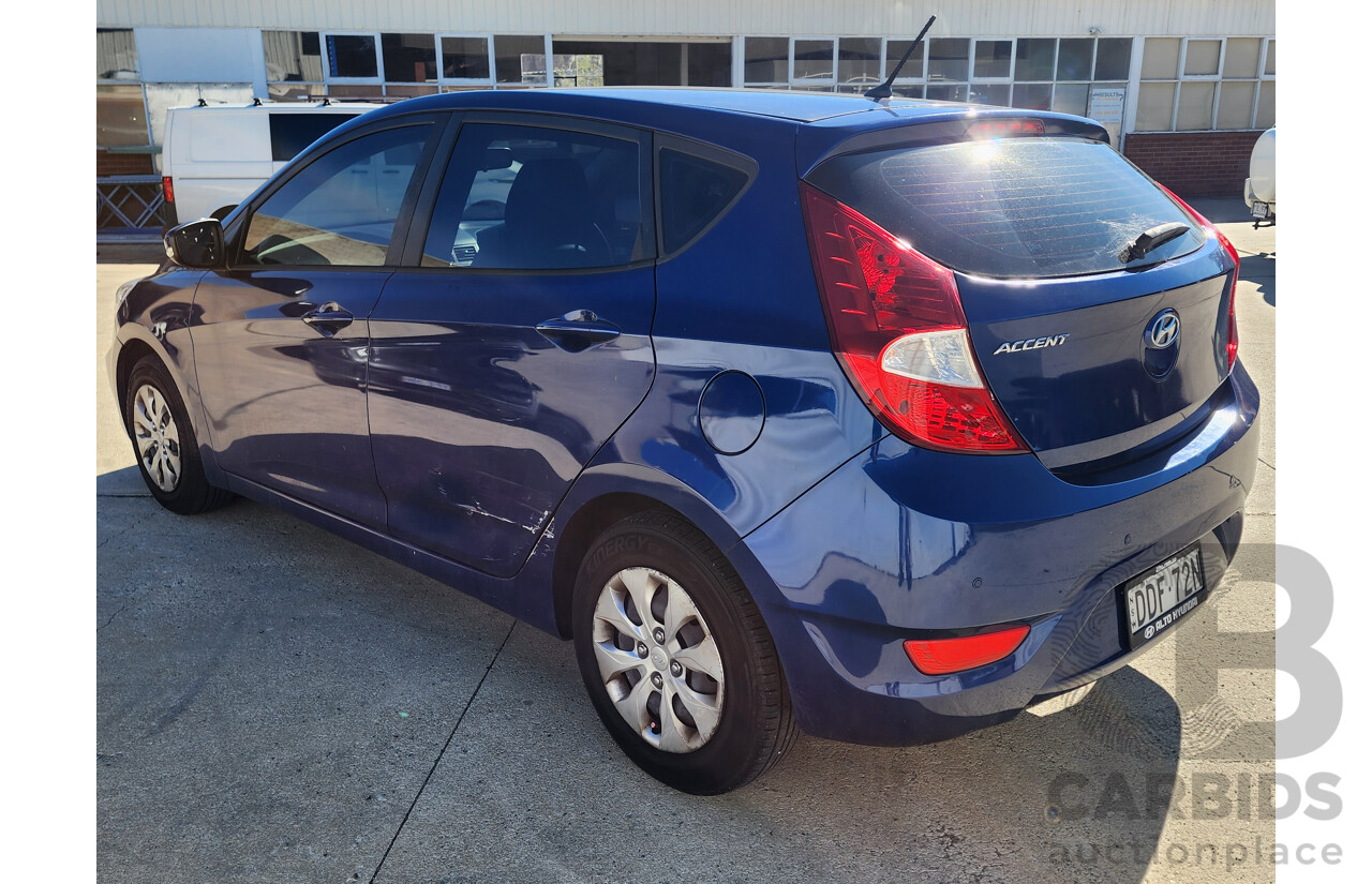 2/2016 Hyundai Accent Active RB3 MY16 5d Hatchback Blue 1.4L