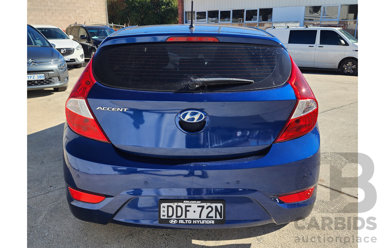 2/2016 Hyundai Accent Active RB3 MY16 5d Hatchback Blue 1.4L