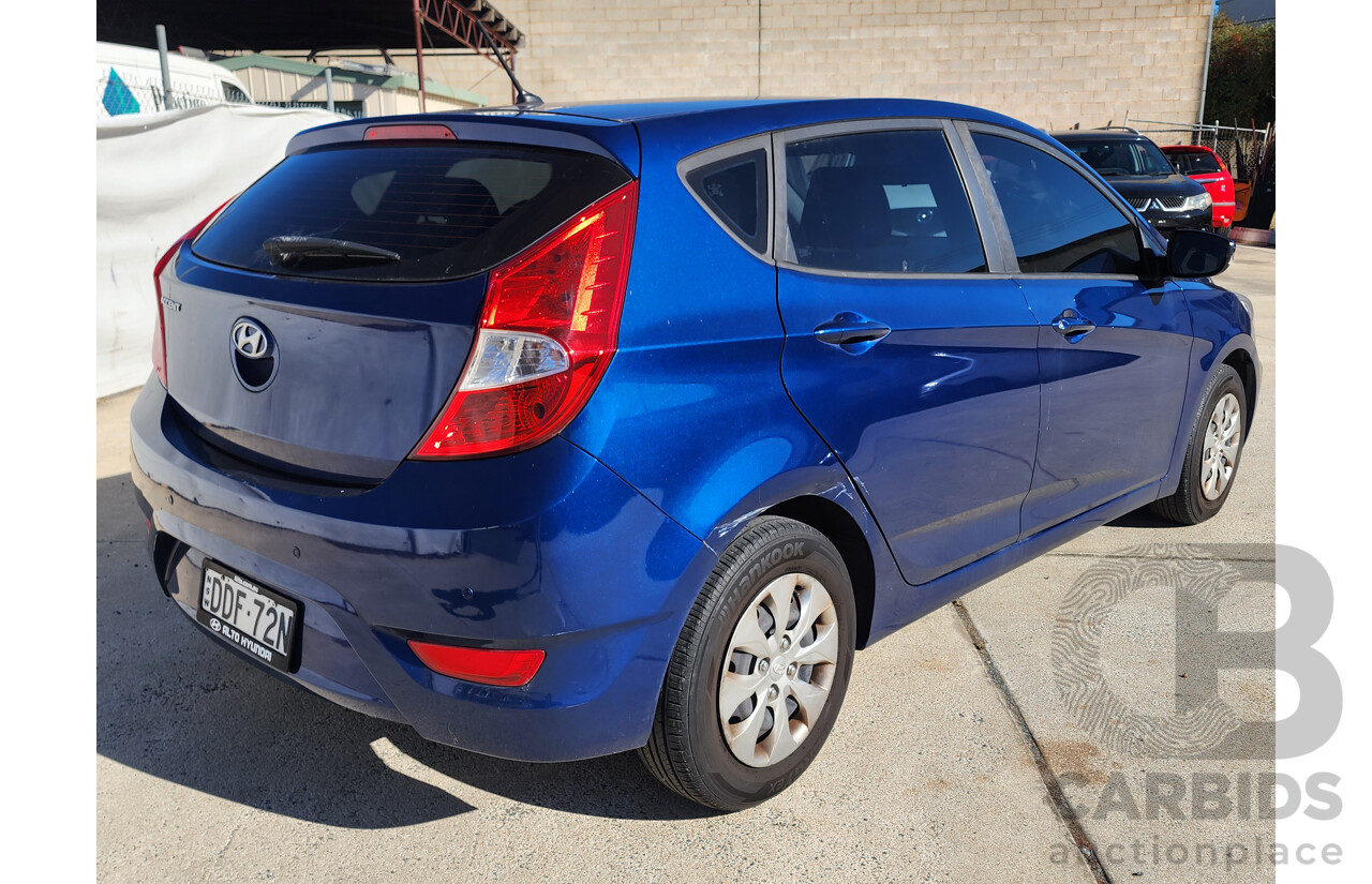 2/2016 Hyundai Accent Active RB3 MY16 5d Hatchback Blue 1.4L