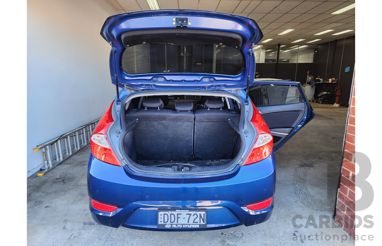 2/2016 Hyundai Accent Active RB3 MY16 5d Hatchback Blue 1.4L