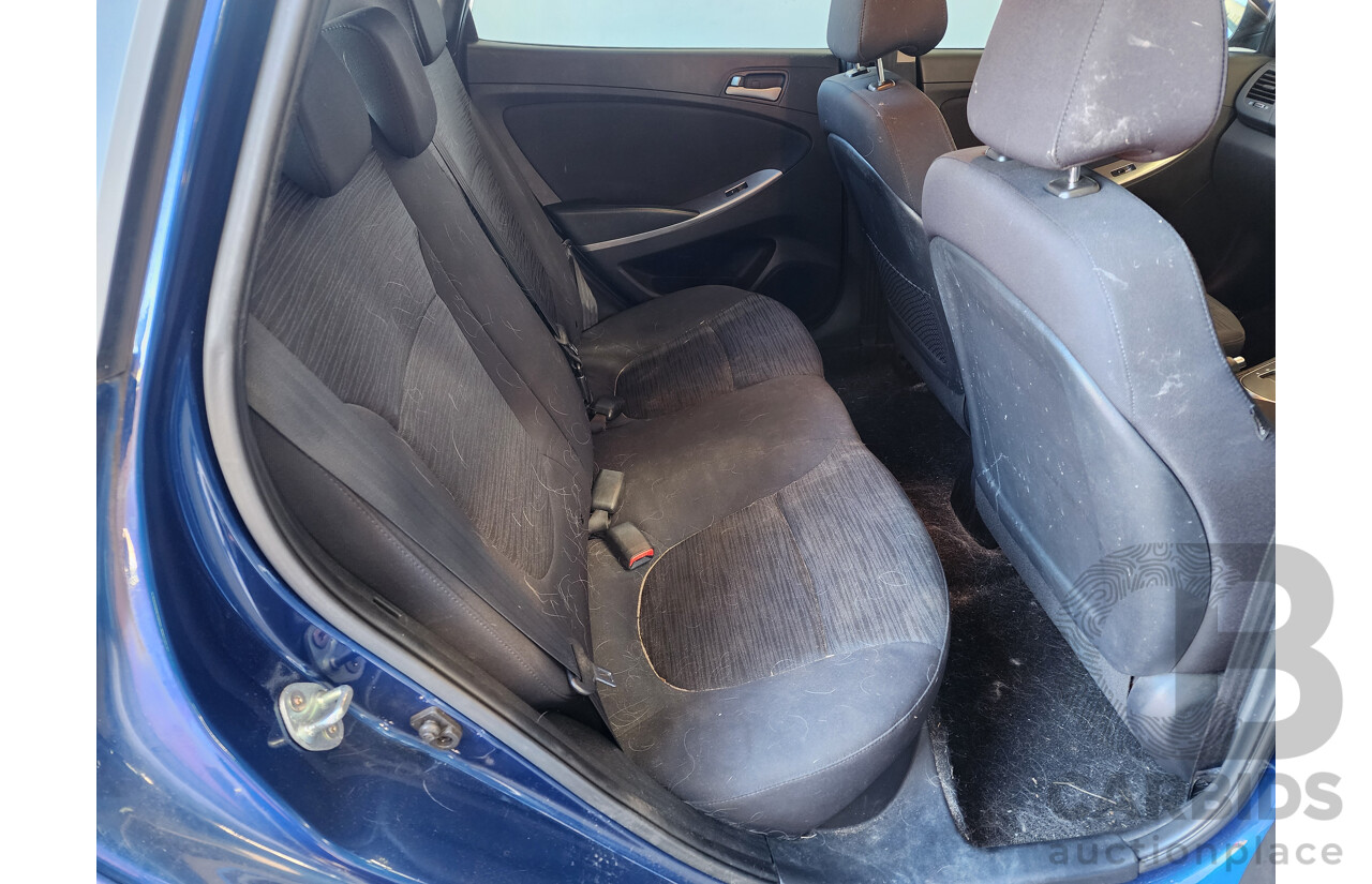 2/2016 Hyundai Accent Active RB3 MY16 5d Hatchback Blue 1.4L