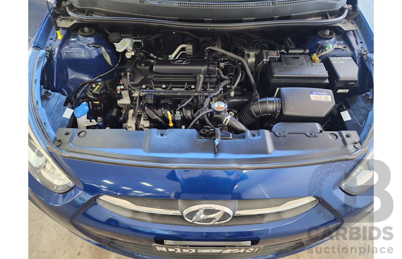 2/2016 Hyundai Accent Active RB3 MY16 5d Hatchback Blue 1.4L