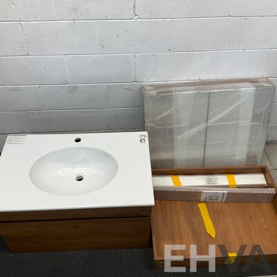 CAESAR Bathroom Set - EH05382A Base & LF5026 Basin &  Mirror Cabinet & Cabinet