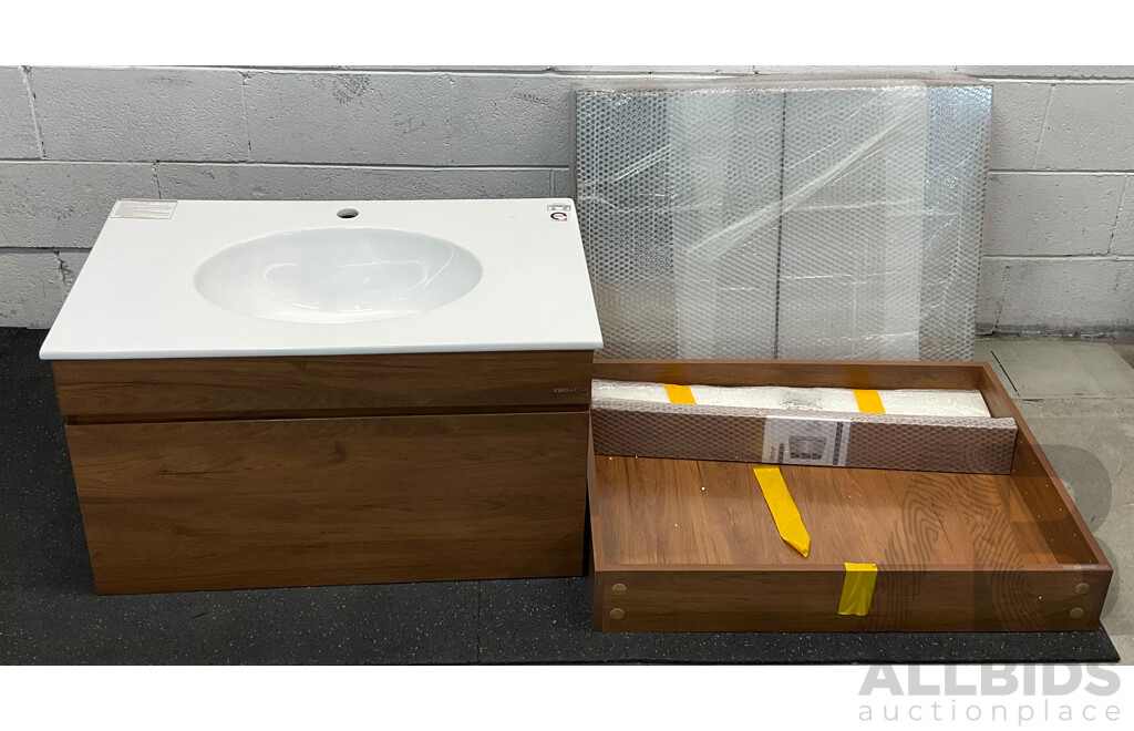 CAESAR Bathroom Set - EH05382A Base & LF5026 Basin & Mirror Cabinet & Cabinet