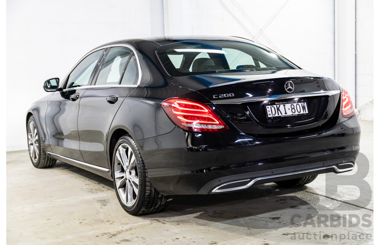 10/2016 Mercedes-Benz C200 (RWD) 205 MY16 4d Sedan Black Obsidian Metallic Turbo 2.0L