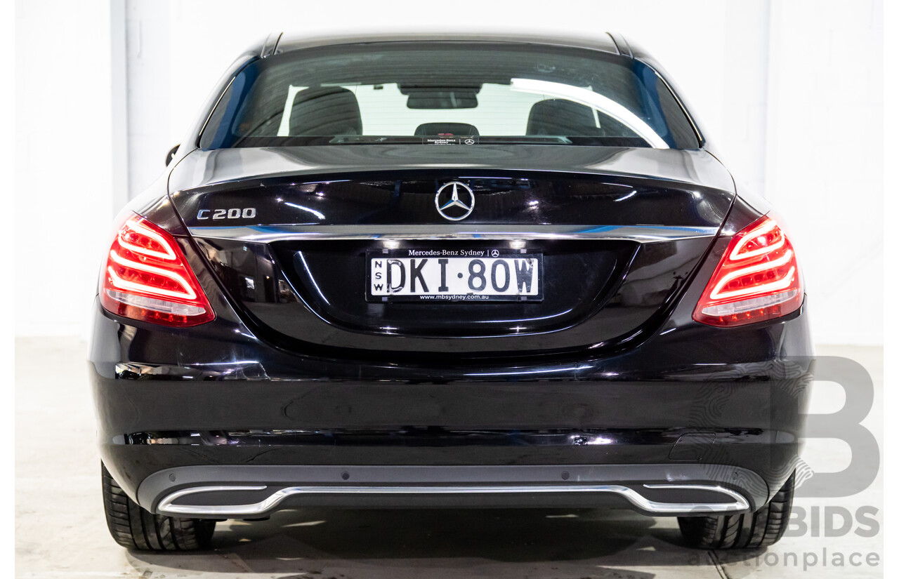 10/2016 Mercedes-Benz C200 (RWD) 205 MY16 4d Sedan Black Obsidian Metallic Turbo 2.0L